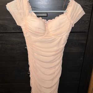 Sexy ribbed salmon cocktail dress. Only worn once, and super comfortable!